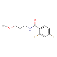 Chemical structure of 2,4-difluoro-N-(3-methoxypropyl)benzamide - CSSB00043048814