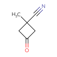 Chemical structure of 1-methyl-3-oxocyclobutane-1-carbonitrile - CSSB00010640519