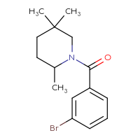 Chemical structure of 1-(3-bromobenzoyl)-2,5,5-trimethylpiperidine - CSSB00115562657