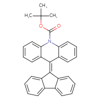 Chemical structure of tert-butyl 9-(9H-fluoren-9-ylidene)-9,10-dihydroacridine-10-carboxylate - CSSB14929215087