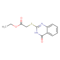 Chemical structure of ethyl 2-[(4-oxo-3,4-dihydroquinazolin-2-yl)sulfanyl]acetate - CSSB00103833792