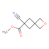 Chemical structure of methyl 6-cyano-2-oxaspiro[3.3]heptane-6-carboxylate - CSSB00000691230