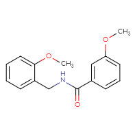 Chemical structure of 3-methoxy-N-[(2-methoxyphenyl)methyl]benzamide - CSSB00026262289