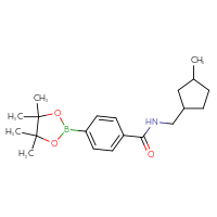 Chemical structure of N-[(3-methylcyclopentyl)methyl]-4-(4,4,5,5-tetramethyl-1,3,2-dioxaborolan-2-yl)benzamide - CSSB02533503899