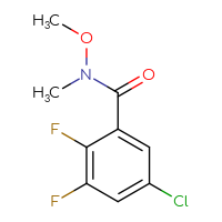Chemical structure of 5-chloro-2,3-difluoro-N-methoxy-N-methylbenzamide - CSSB00020094971