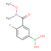 Chemical structure of {4-fluoro-3-[methoxy(methyl)carbamoyl]phenyl}boronic acid - CSSB00000049452