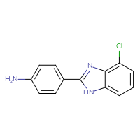 Chemical structure of 4-(4-chloro-1H-1,3-benzodiazol-2-yl)aniline - CSSB00000750498