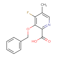 Chemical structure of 3-(benzyloxy)-4-fluoro-5-methylpyridine-2-carboxylic acid - CSSB14929133136