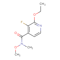 Chemical structure of 2-ethoxy-3-fluoro-N-methoxy-N-methylpyridine-4-carboxamide - CSSB02271960697