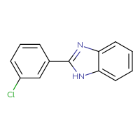 Chemical structure of 2-(3-chlorophenyl)-1H-1,3-benzodiazole - CSSB00000258268