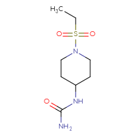 Chemical structure of [1-(ethanesulfonyl)piperidin-4-yl]urea - CSSB00016726926