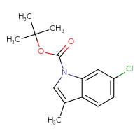 Chemical structure of tert-butyl 6-chloro-3-methyl-1H-indole-1-carboxylate - CSSB00010203457