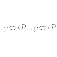 Chemical structure of bis(2-benzyl 5-tert-butyl (3aR,6aS)-octahydropyrrolo[3,4-c]pyrrole-2,5-dicarboxylate) - CSSB21239103169