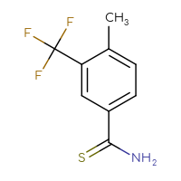 Chemical structure of 4-methyl-3-(trifluoromethyl)benzene-1-carbothioamide - CSSB00011085974