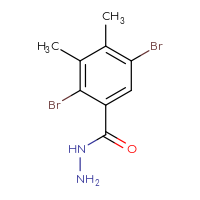 Chemical structure of 2,5-dibromo-3,4-dimethylbenzohydrazide - CSSB21151595613