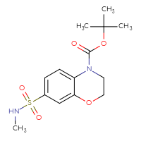 Chemical structure of tert-butyl 7-(methylsulfamoyl)-3,4-dihydro-2H-1,4-benzoxazine-4-carboxylate - CSSB15370731585