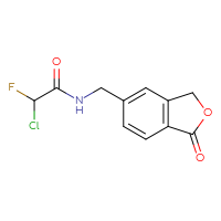 Chemical structure of 2-chloro-2-fluoro-N-[(1-oxo-1,3-dihydro-2-benzofuran-5-yl)methyl]acetamide - CSSB21332070711