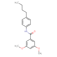 Chemical structure of N-(4-butylphenyl)-3,5-dimethoxybenzamide - CSSB00026382440