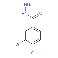 Chemical structure of 3-bromo-4-chlorobenzohydrazide - CSSB00011219835