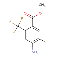 Chemical structure of methyl 4-amino-5-fluoro-2-(trifluoromethyl)benzoate - CSSB00021241904