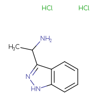Chemical structure of 1-(1H-indazol-3-yl)ethan-1-amine dihydrochloride - CSSB21291564905