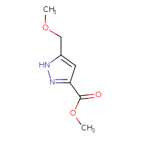 Chemical structure of methyl 5-(methoxymethyl)-1H-pyrazole-3-carboxylate - CSSB00039962361