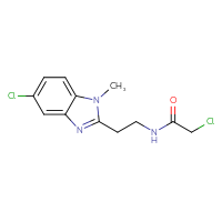 Chemical structure of 2-chloro-N-[2-(5-chloro-1-methyl-1H-1,3-benzodiazol-2-yl)ethyl]acetamide - CSSB01802075892