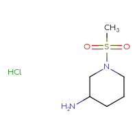 Chemical structure of 1-methanesulfonylpiperidin-3-amine hydrochloride - CSSB00000745206
