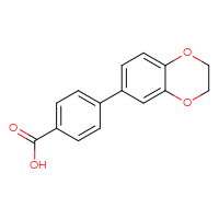 Chemical structure of 4-(2,3-dihydro-1,4-benzodioxin-6-yl)benzoic acid - CSSB00000816950