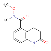 Chemical structure of N-methoxy-N-methyl-2-oxo-1,2,3,4-tetrahydroquinoline-5-carboxamide - CSSB01148880101