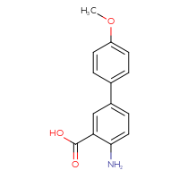Chemical structure of 4-amino-4'-methoxy-[1,1'-biphenyl]-3-carboxylic acid - CSSB00160503736