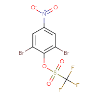 Chemical structure of 2,6-dibromo-4-nitrophenyl trifluoromethanesulfonate - CSSB00153818396
