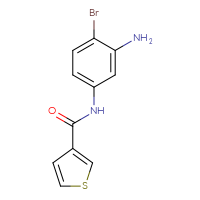 Chemical structure of N-(3-amino-4-bromophenyl)thiophene-3-carboxamide - CSSB00006168309