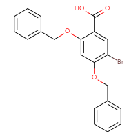 Chemical structure of 2,4-bis(benzyloxy)-5-bromobenzoic acid - CSSB00011011277