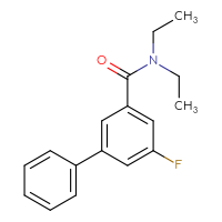 Chemical structure of N,N-diethyl-5-fluoro-[1,1'-biphenyl]-3-carboxamide - CSSB10750606885