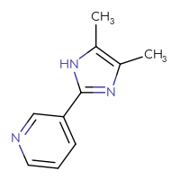 Chemical structure of 3-(4,5-dimethyl-1H-imidazol-2-yl)pyridine - CSSB00009865207