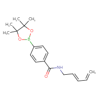 Chemical structure of N-[(2E)-penta-2,4-dien-1-yl]-4-(4,4,5,5-tetramethyl-1,3,2-dioxaborolan-2-yl)benzamide - CSSB21331715659