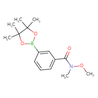 Chemical structure of N-methoxy-N-methyl-3-(4,4,5,5-tetramethyl-1,3,2-dioxaborolan-2-yl)benzamide - CSSB00000061988
