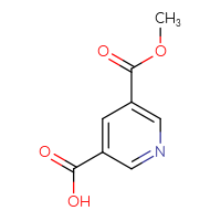 Chemical structure of 5-(methoxycarbonyl)pyridine-3-carboxylic acid - CSSB00011346704
