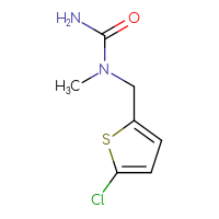 Chemical structure of 1-[(5-chlorothiophen-2-yl)methyl]-1-methylurea - CSSB00000238991