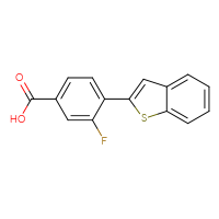Chemical structure of 4-(1-benzothiophen-2-yl)-3-fluorobenzoic acid - CSSB00039305708