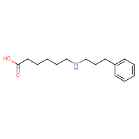 Chemical structure of 6-[(3-phenylpropyl)amino]hexanoic acid - CSSB00001168716