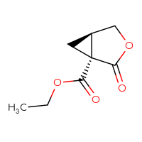 Chemical structure of ethyl (1S,5R)-2-oxo-3-oxabicyclo[3.1.0]hexane-1-carboxylate - CSSB00015347358