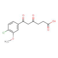 Chemical structure of 6-(4-chloro-3-methoxyphenyl)-4,6-dioxohexanoic acid - CSSB21432484473