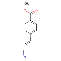 Chemical structure of methyl 4-(2-cyanoeth-1-en-1-yl)benzoate - CSSB00000187882