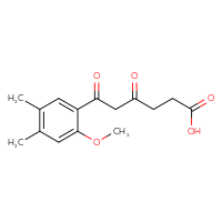 Chemical structure of 6-(2-methoxy-4,5-dimethylphenyl)-4,6-dioxohexanoic acid - CSSB03592869080