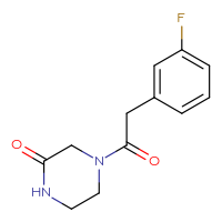 Chemical structure of 4-[2-(3-fluorophenyl)acetyl]piperazin-2-one - CSSB00000384794
