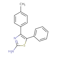 Chemical structure of 4-(4-methylphenyl)-5-phenyl-1,3-thiazol-2-amine - CSSB00020679496