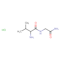 Chemical structure of 2-amino-N-(carbamoylmethyl)-3-methylbutanamide hydrochloride - CSSB06446555378