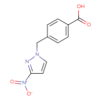 Chemical structure of 4-[(3-nitro-1H-pyrazol-1-yl)methyl]benzoic acid - CSSB00000489564